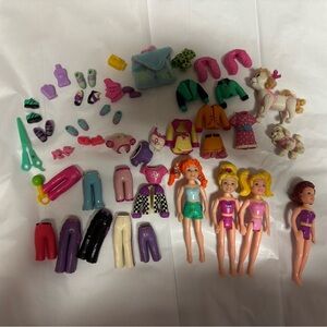 Vintage 1999 Polly Pocket & Friends 45 Piece Toy Set